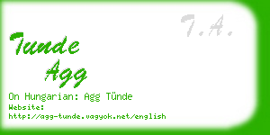 tunde agg business card